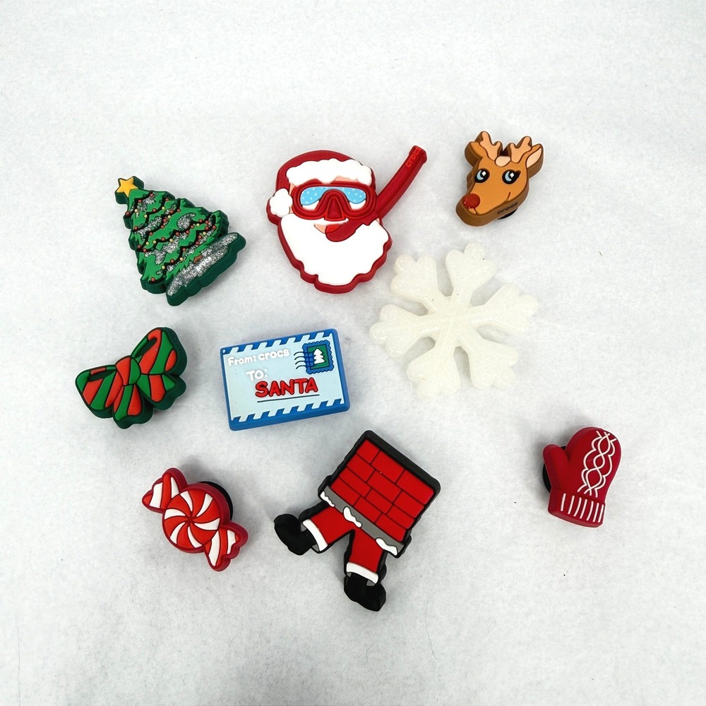 Crocs Jibbitz Christmas Shoe Mixed Charms Holiday 9 Pack Winter Festive OS
